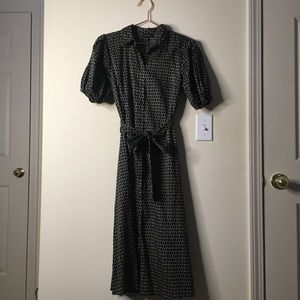 NWOT Who What Wear Tie Belt Midi Dress: XS
